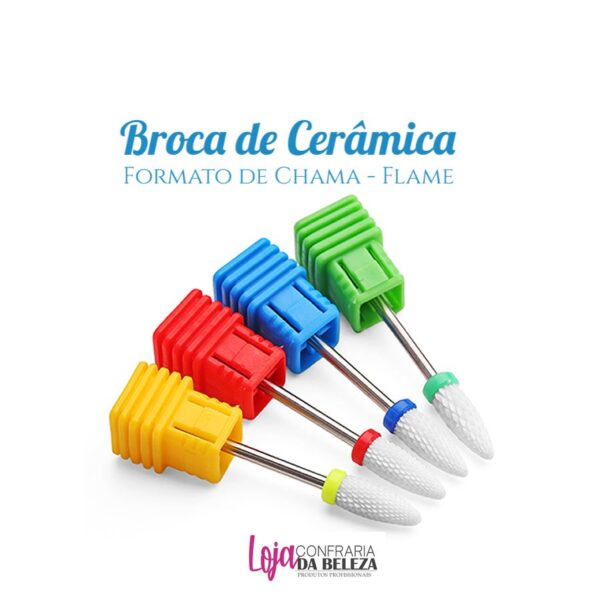 Broca Cerâmica Flame para Unhas Gel Broca Cerâmica Flame para Unhas Gel