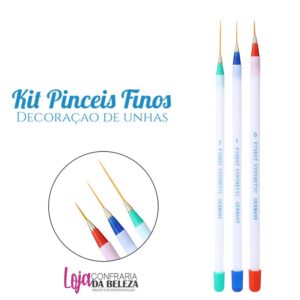 Kit de Pinceis Finos 3 unid