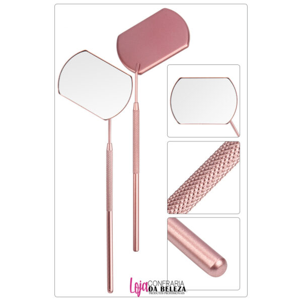 Espelho de precisão retangular Inox para Alongamento de Cílios profissional Espelho de precisão retangular Inox para Alongamento de Cílios profissional