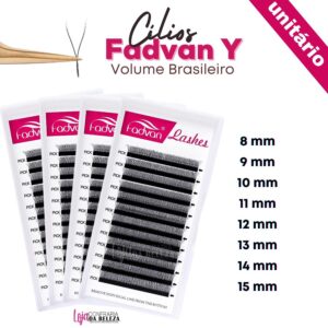 Cílios Y FadVan 0.07D Tamanhos Únicos Volume Brasileiro