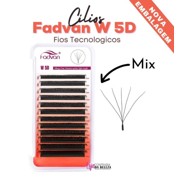 Cilios 5D W Fadvan mix (3) Confraria da Beleza Fadvan 50651 Cilios 5D W Fadvan mix 3